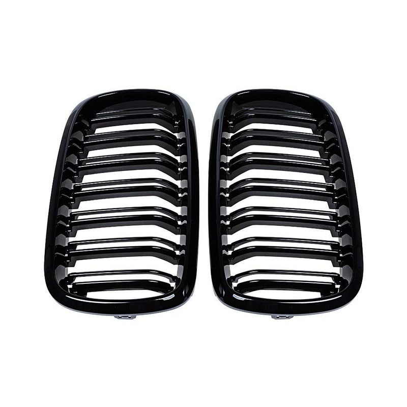 SNA شبكة SNA F15 لسيارات BMW X5 F15 X6 F16 X5M X6M 2014-2019 (شبكة كيدني سوداء لامعة من ABS، شفرات مزدوجة، مجموعة من قطعتين) - Image 3